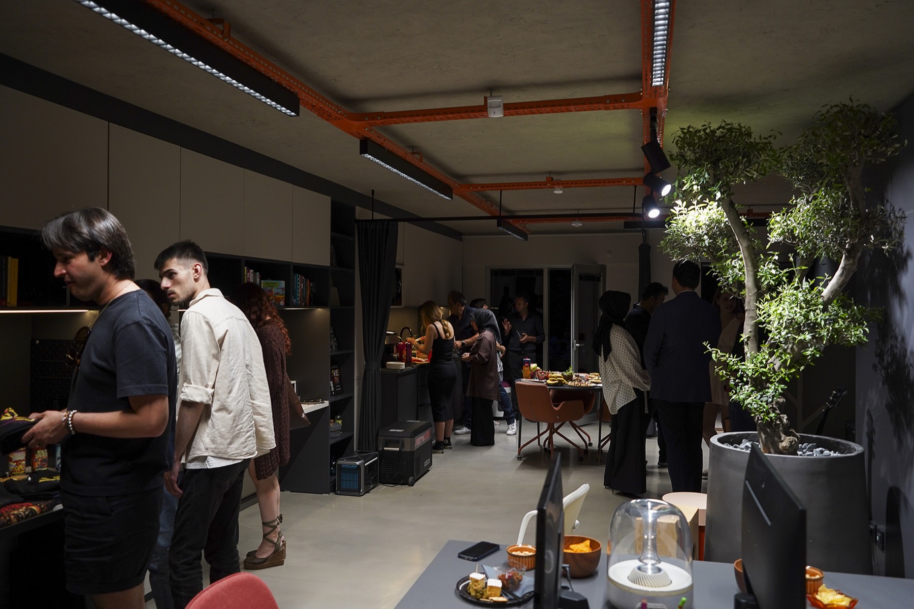 After hours: the common room set for gathering